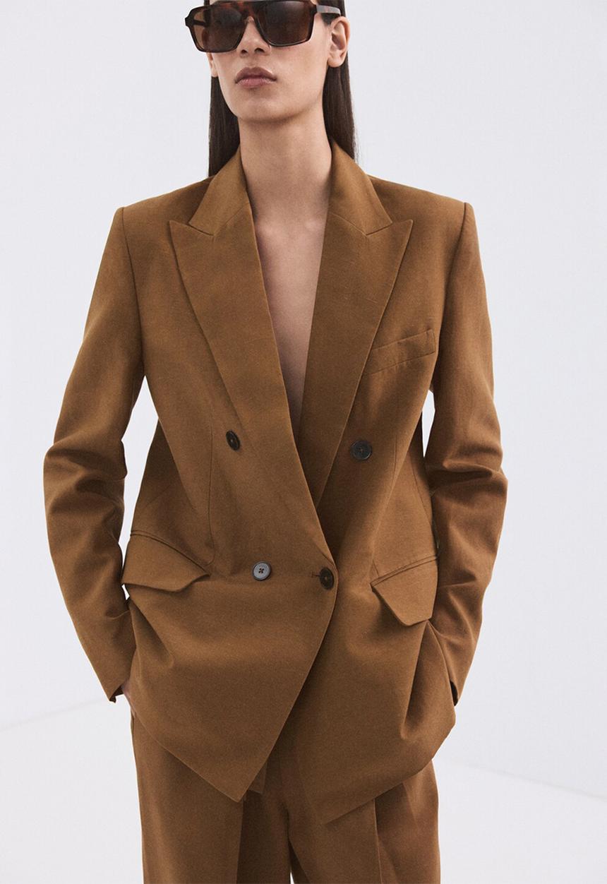 MANGO - Blazer vbtexas - dark brown