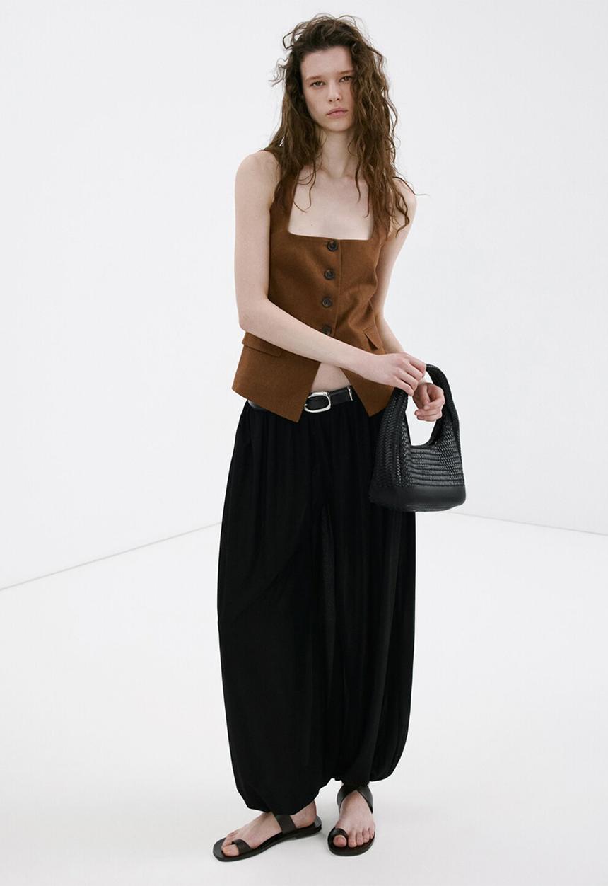 MANGO - Vest boreli - brown