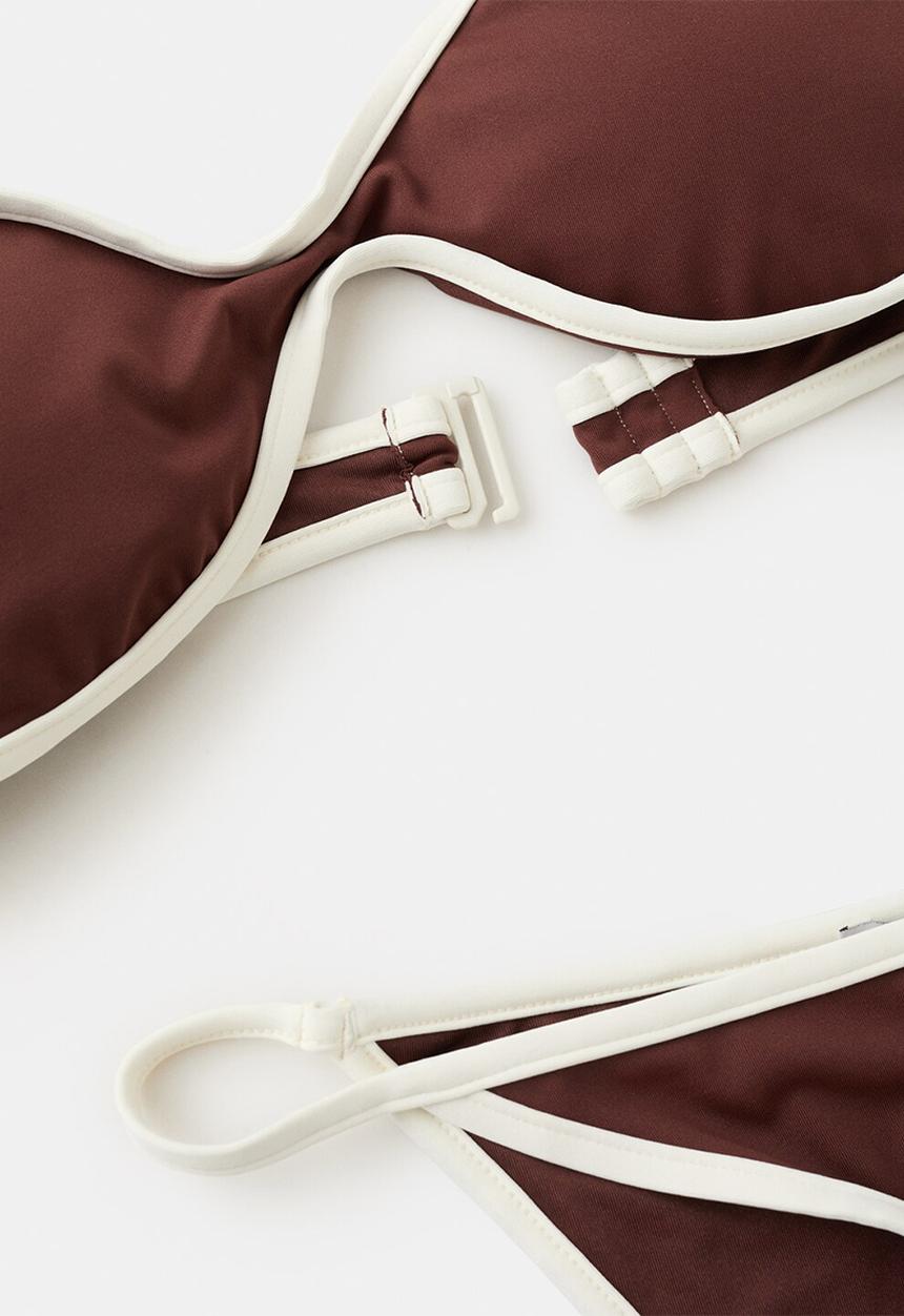 MANGO - Bikini pantie sula - brown