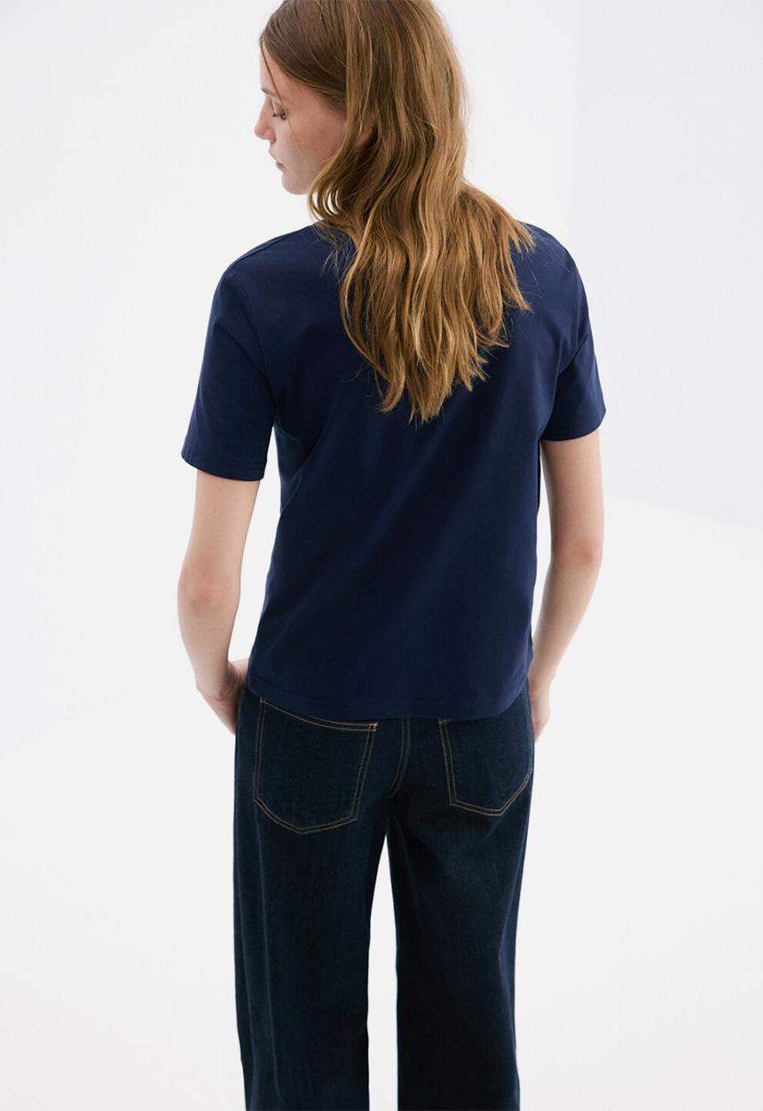 MANGO - T-shirt chalspi - navy