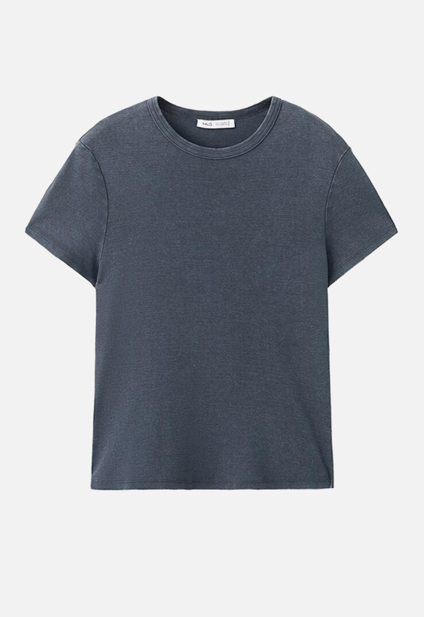 MANGO - T-shirt axel - medium blue