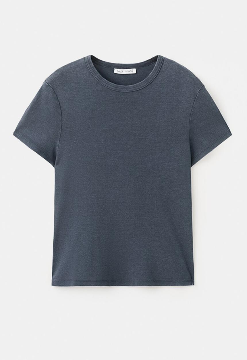 MANGO - T-shirt axel - medium blue