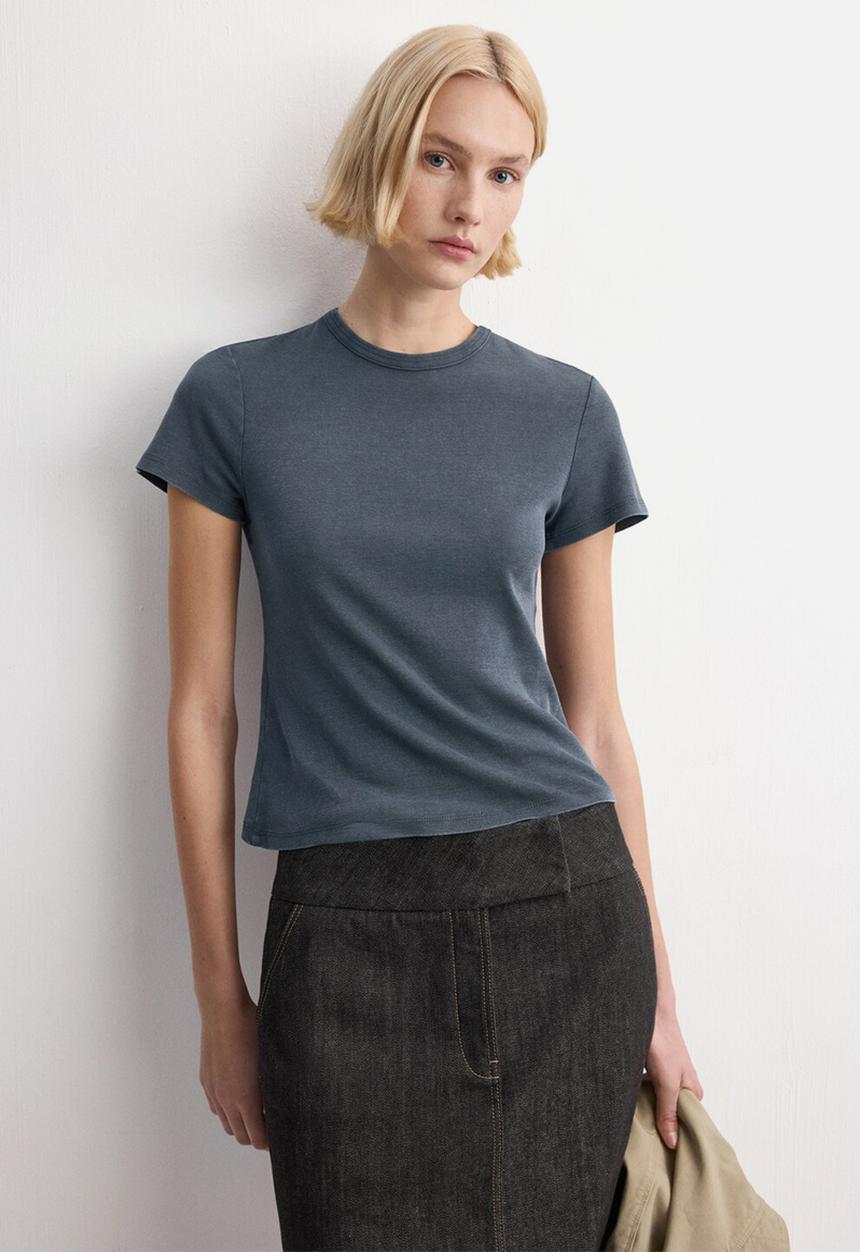 MANGO - T-shirt axel - medium blue