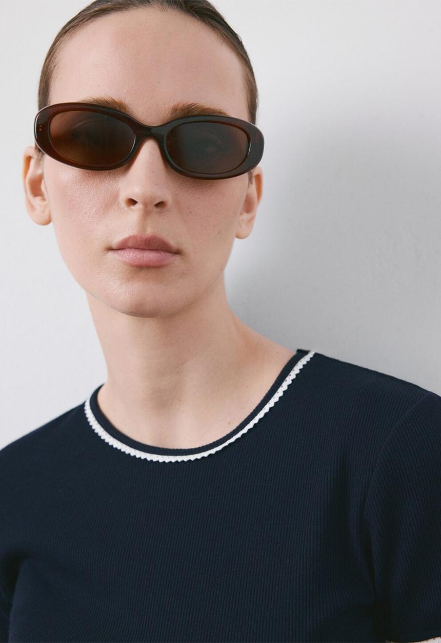 MANGO - T-shirt lirio - navy