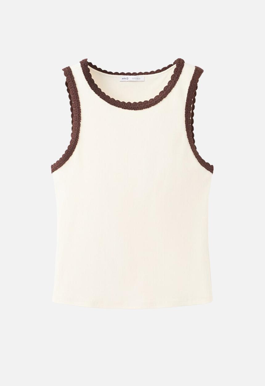 MANGO - Top lota - light beige