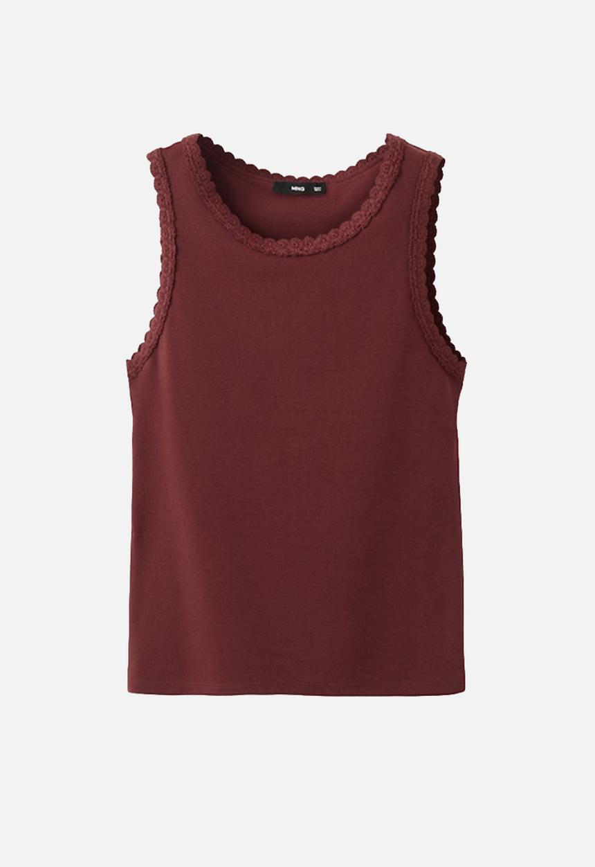 MANGO - Top lota - brown