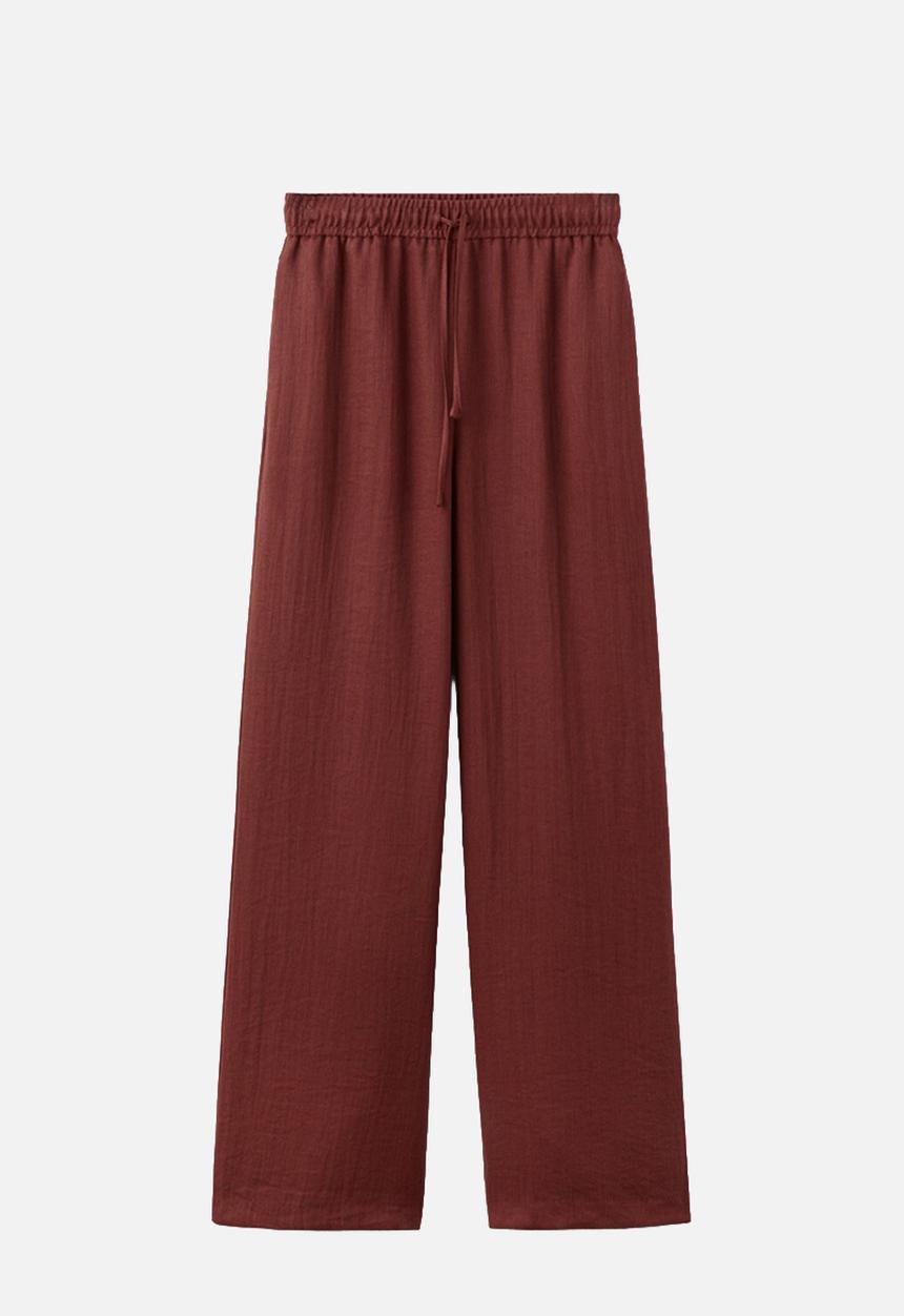 MANGO - Trousers salvia - red