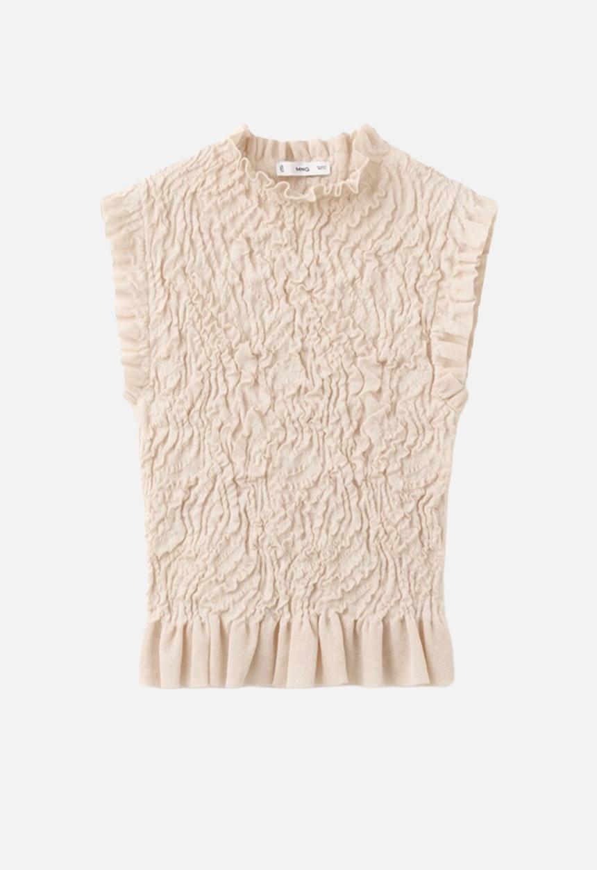 MANGO - Top nube - light beige