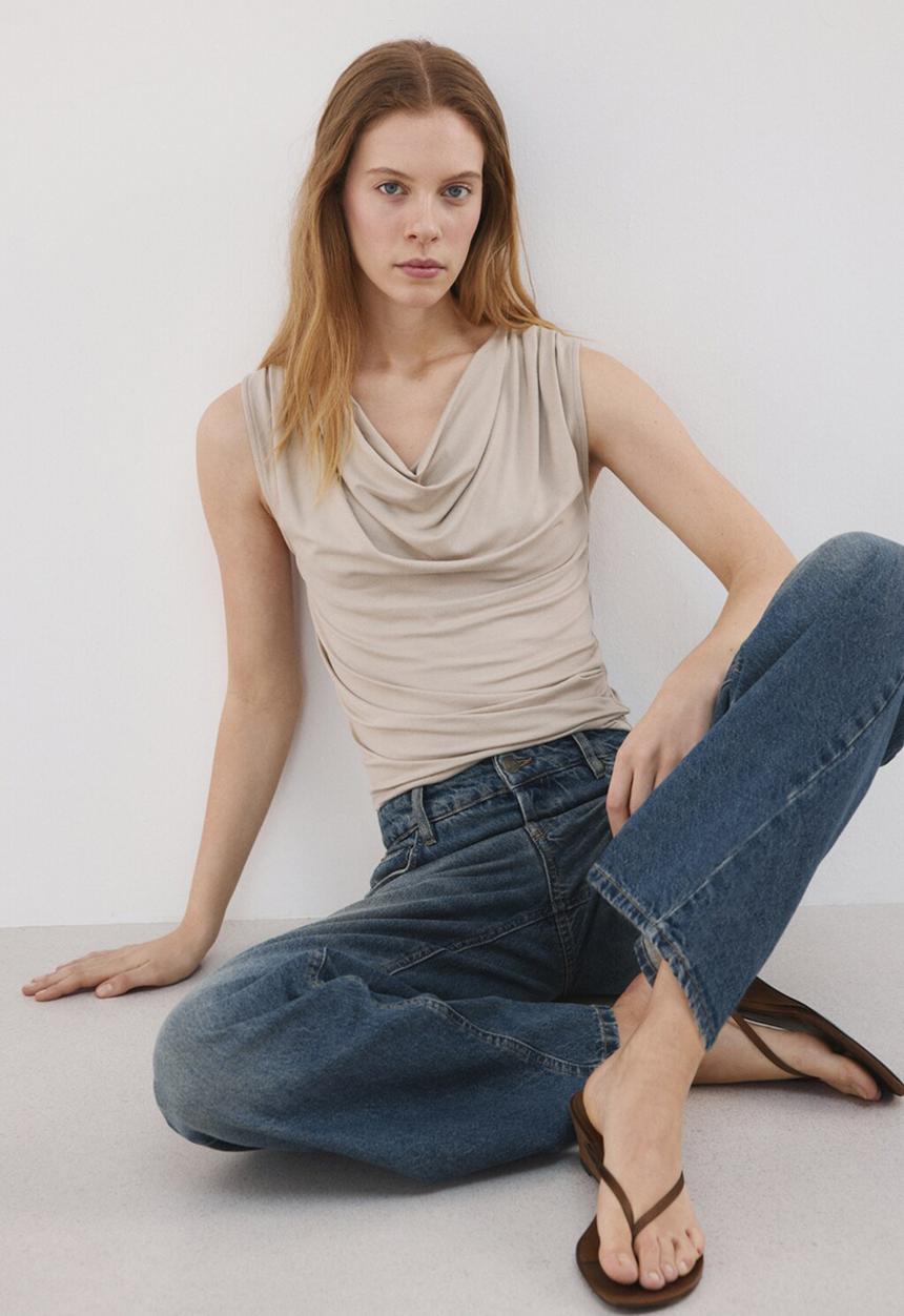 MANGO - Jeans dulce - open blue