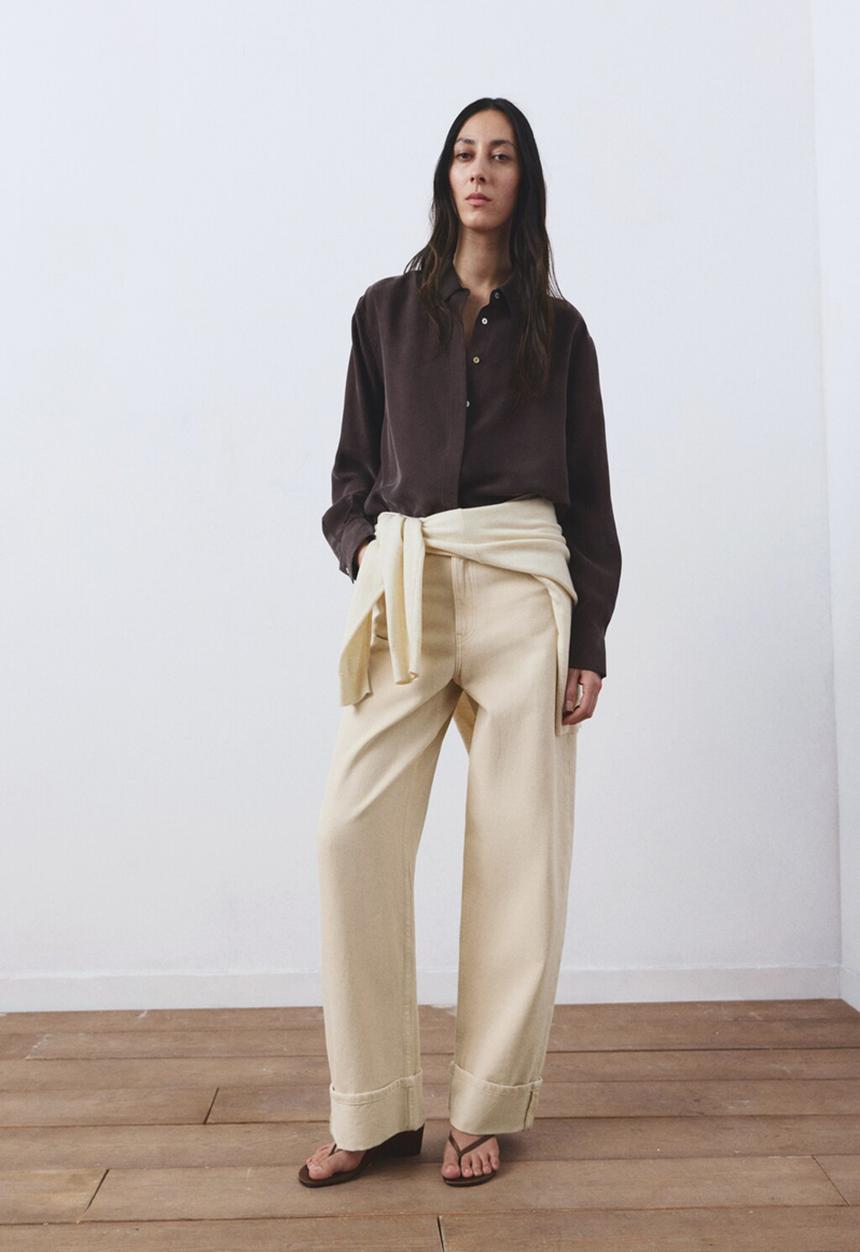 MANGO - Jeans eugenie - light/pastel yellow