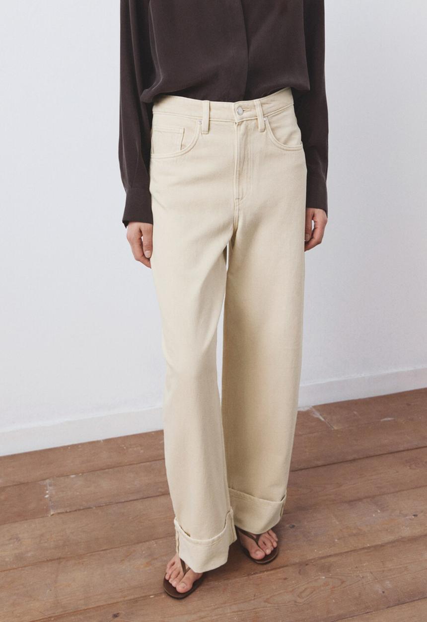 MANGO - Jeans eugenie - light/pastel yellow