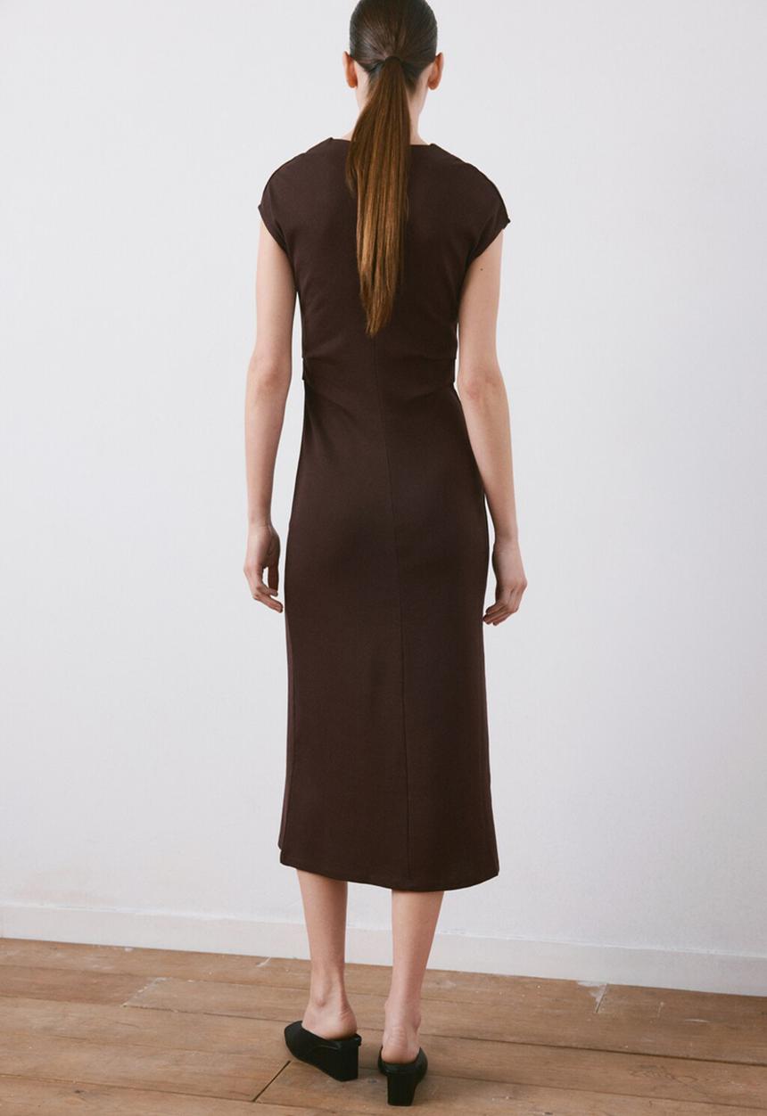 MANGO - Dress carroti - brown