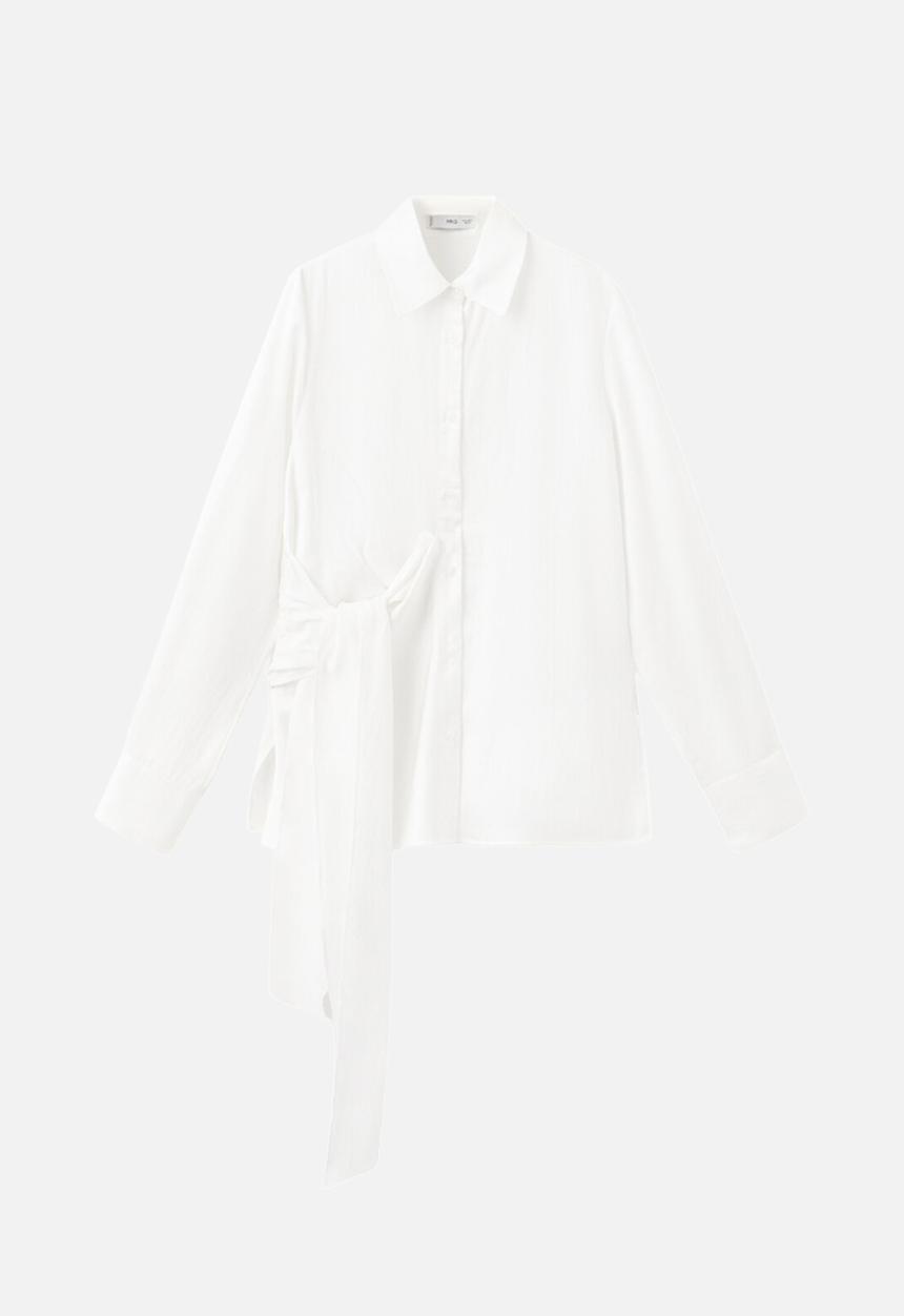 MANGO - Shirt blanca - natural