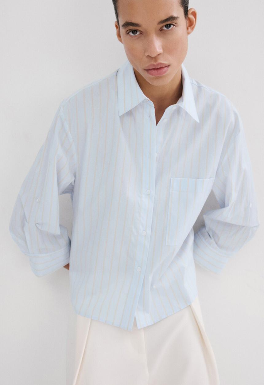 MANGO - Shirt rua -  light/pastel blue