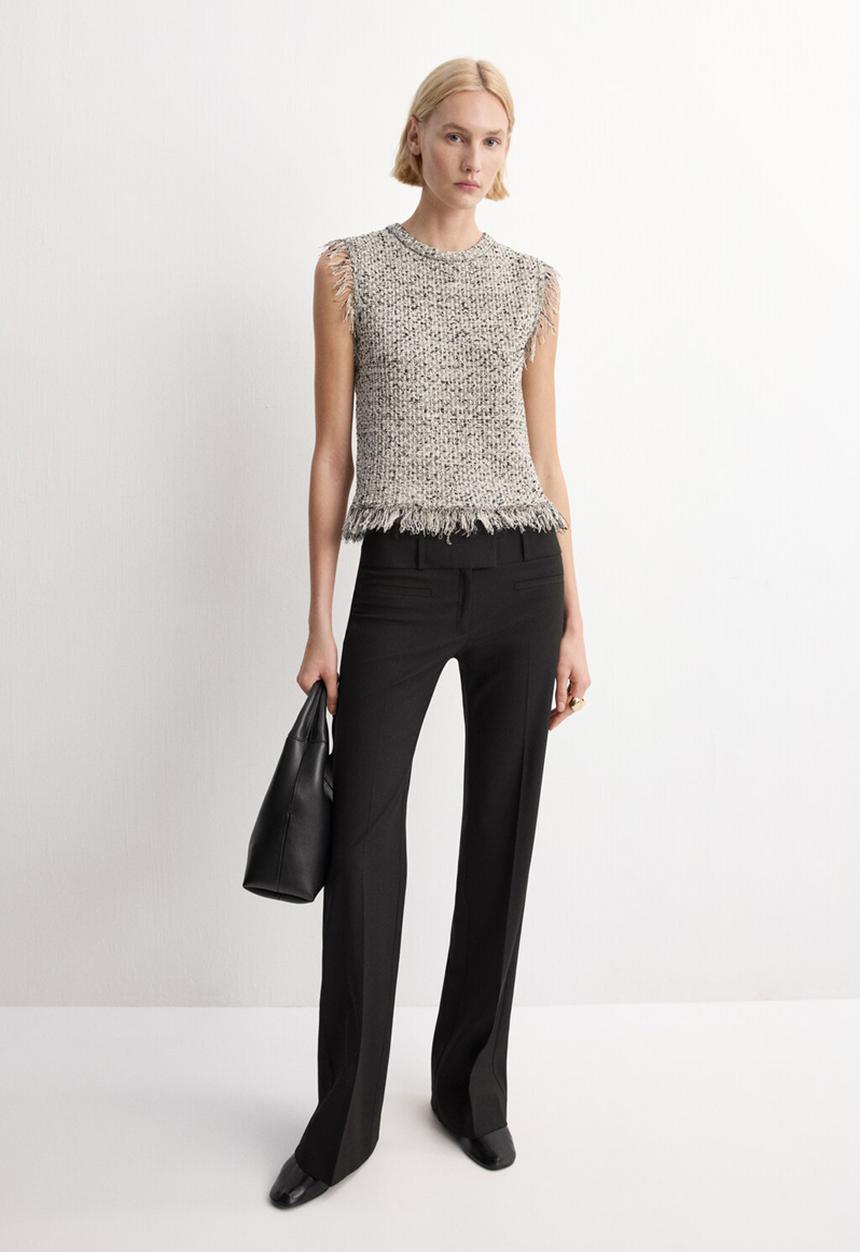 MANGO - Top flequis - black