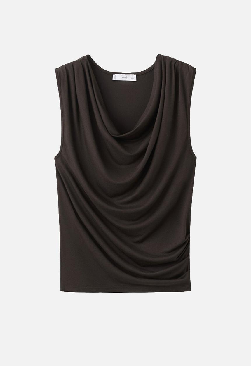 MANGO - T-shirt nice - brown
