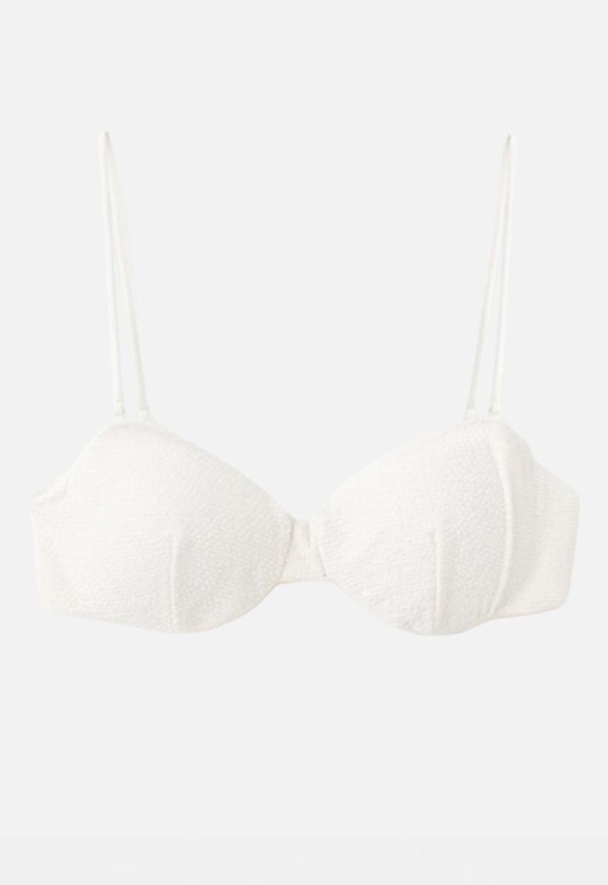 MANGO - Bikini top lesbos- light beige