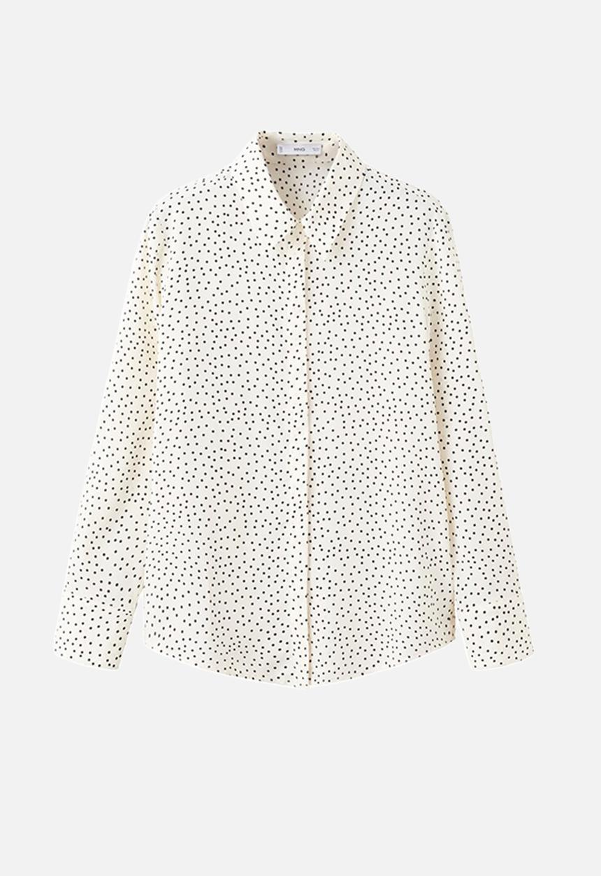 MANGO - Shirt basic- light beige