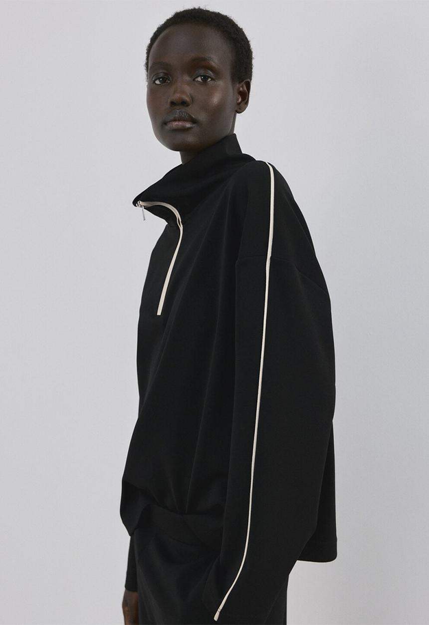 MANGO - Sweatshirt pipin- black
