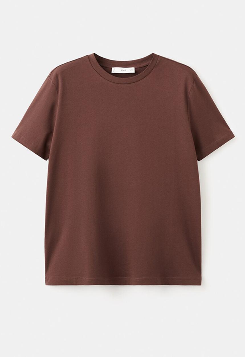 MANGO - T-shirt chals- rust/copper