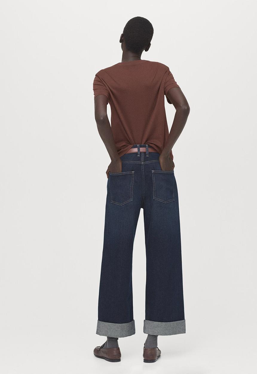 MANGO - T-shirt chals- rust/copper