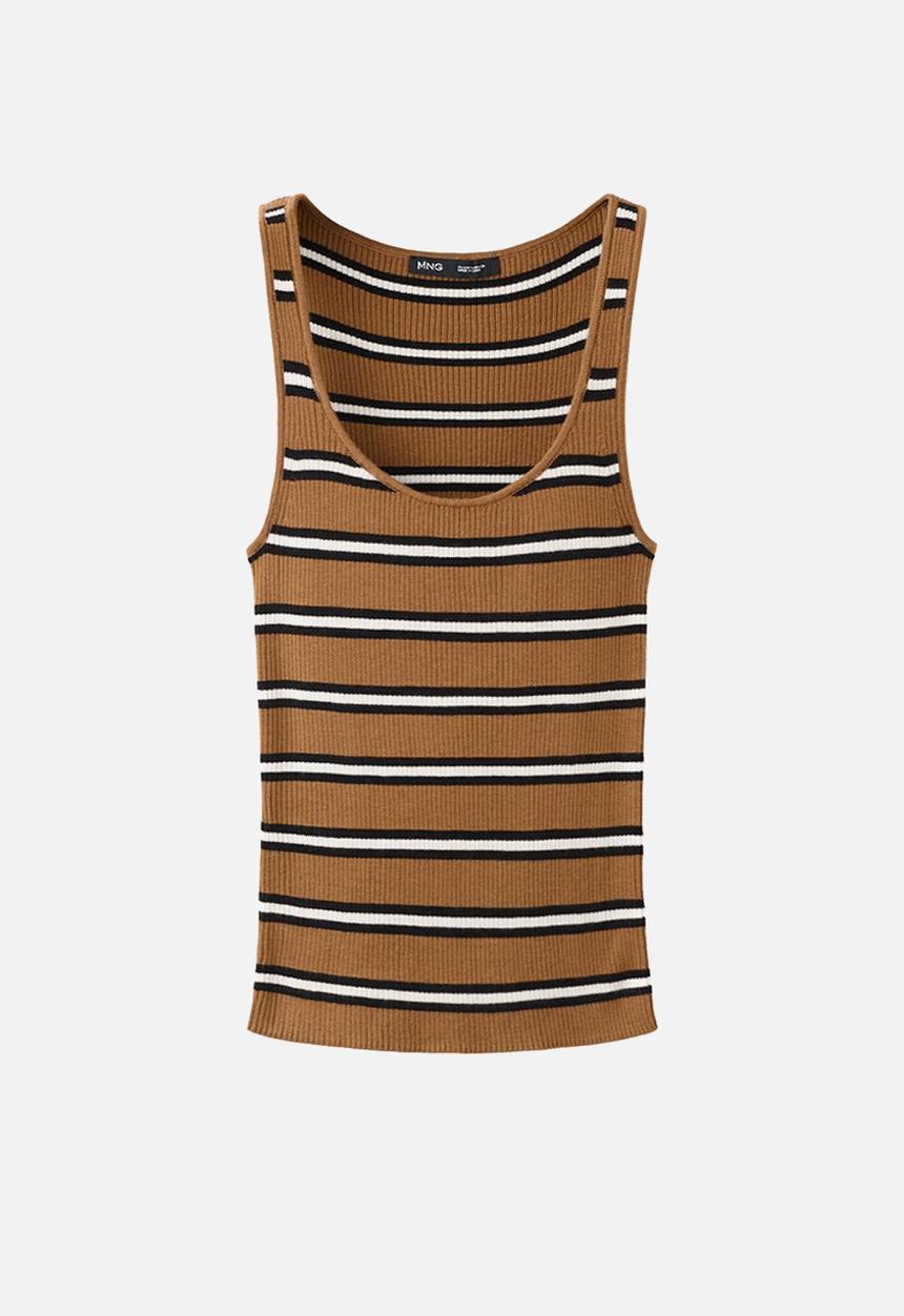 MANGO - Top luko - dark brown