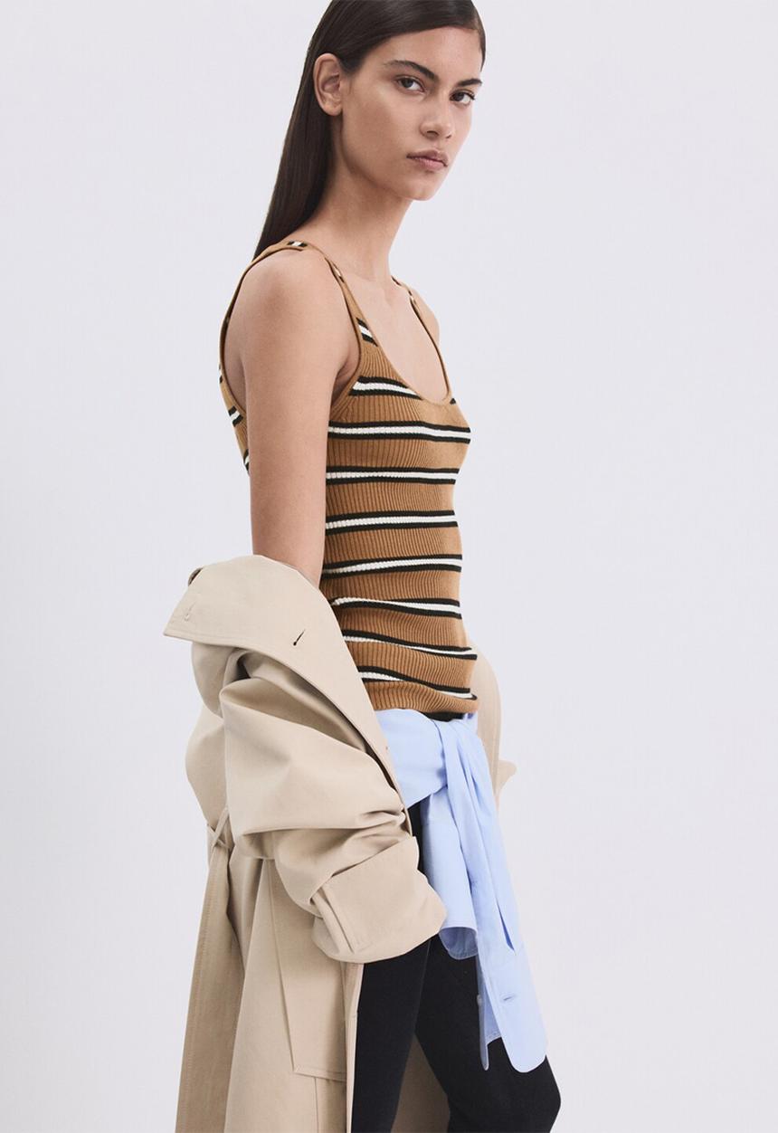 MANGO - Top luko - dark brown