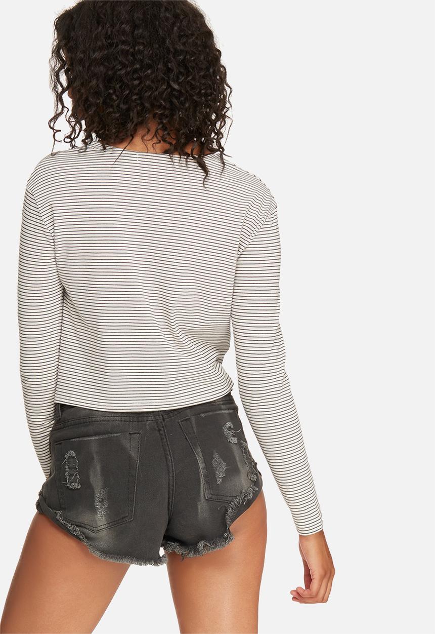 Daisy Street - Cropped top with rocket embroidery