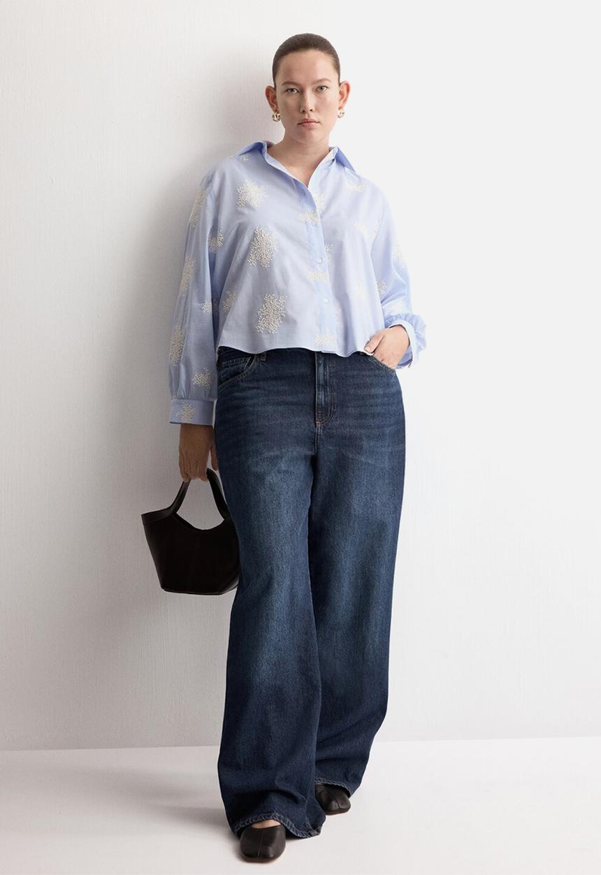 MANGO - Shirt pucara - light/pastel blue