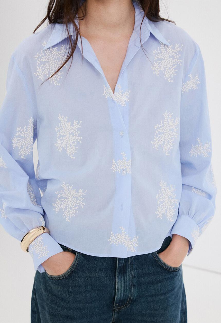 MANGO - Shirt pucara - light/pastel blue