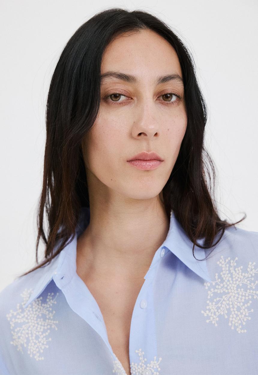 MANGO - Shirt pucara - light/pastel blue