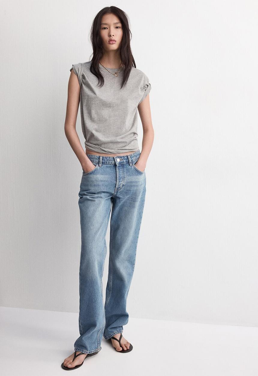 MANGO - Jeans lacy - open blue