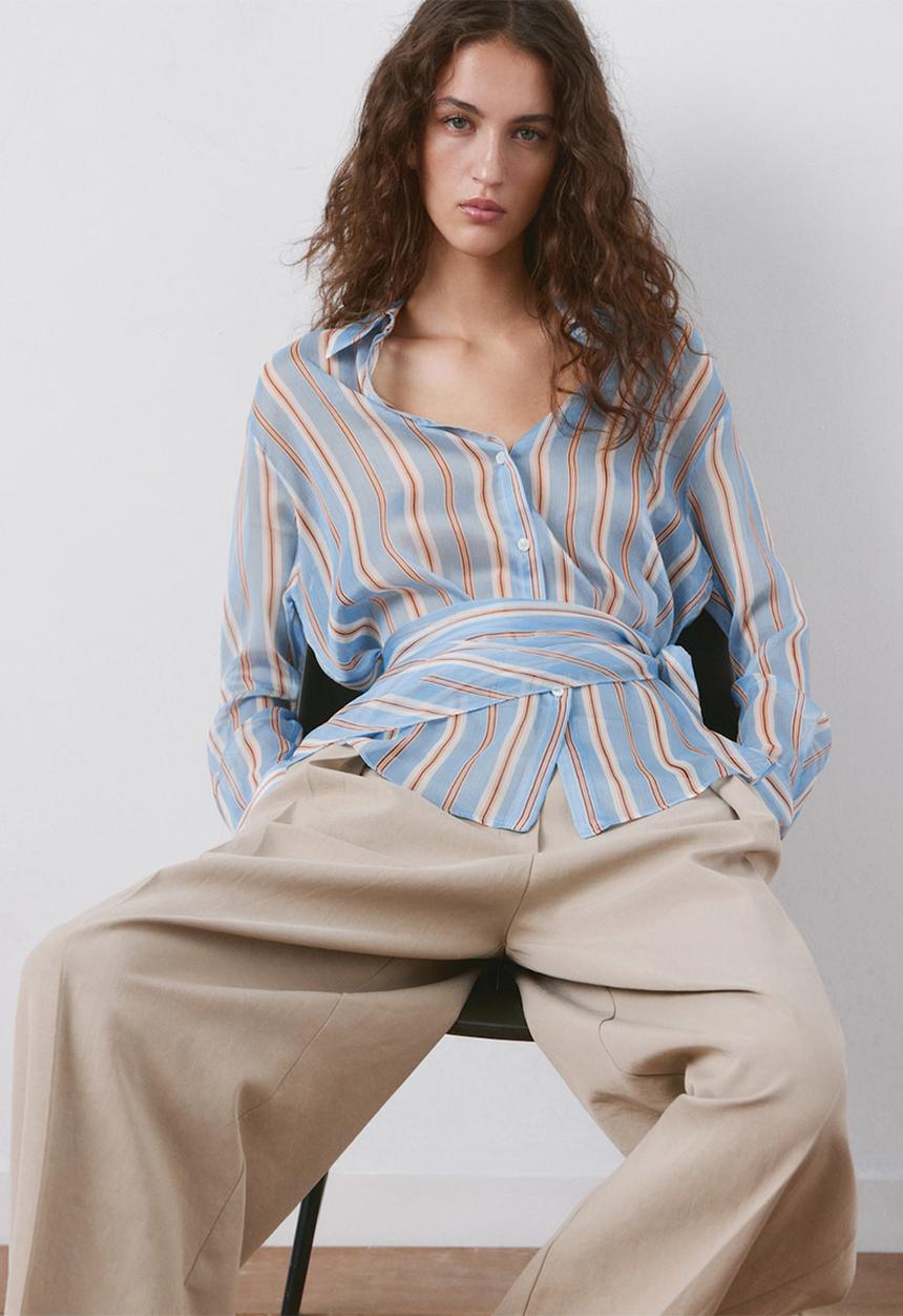 MANGO - Shirt pamela - medium blue