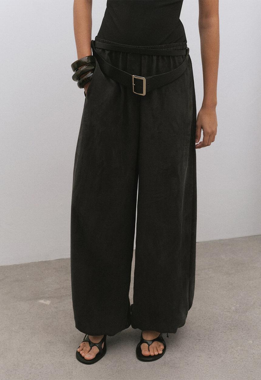 MANGO - Trousers rini - black