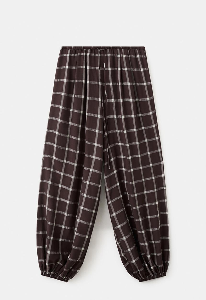 MANGO - Trousers marmol - dark red