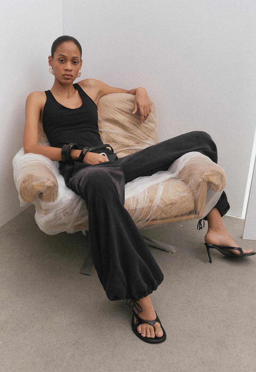 MANGO - Trousers rini - black