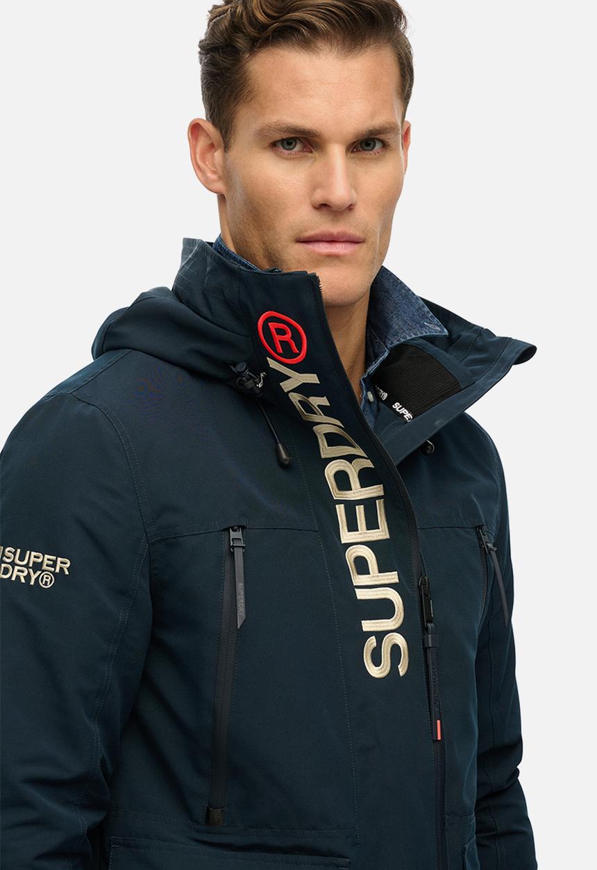 Superdry. - Hood ultimate emb windbreaker  - eclipse navy