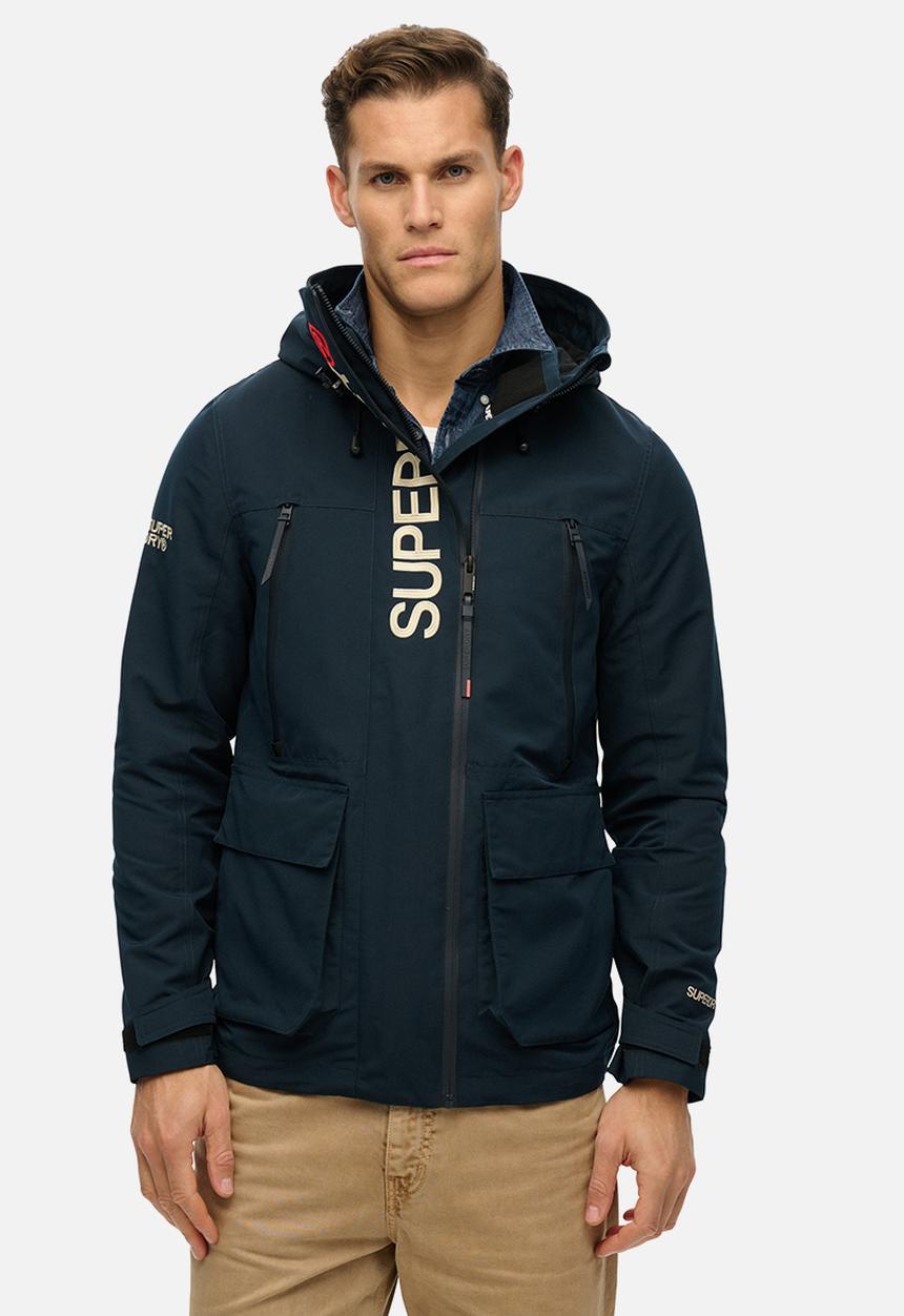 Superdry. - Hood ultimate emb windbreaker  - eclipse navy
