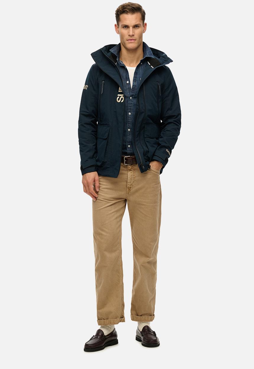 Superdry. - Hood ultimate emb windbreaker  - eclipse navy