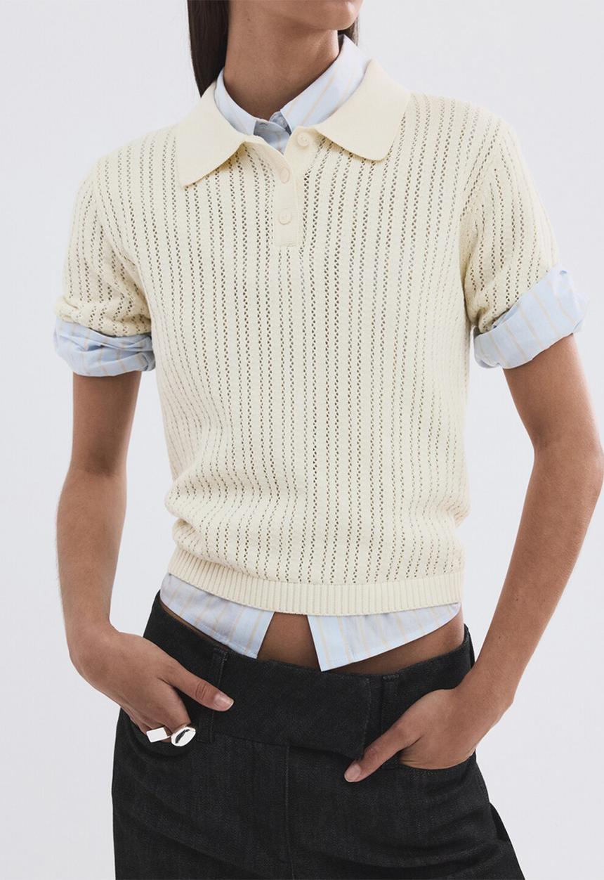 MANGO - Sweater cannoli - light beige