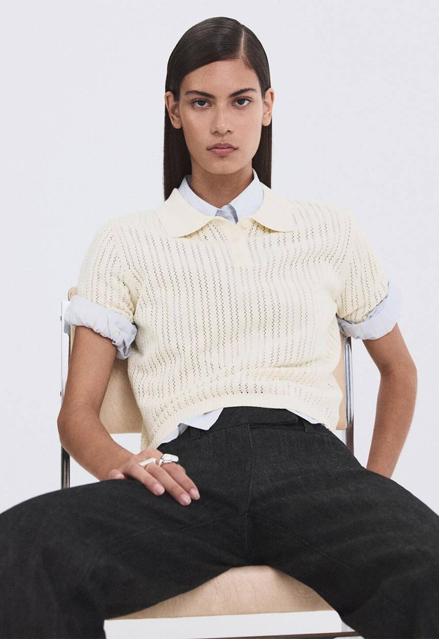 MANGO - Sweater cannoli - light beige