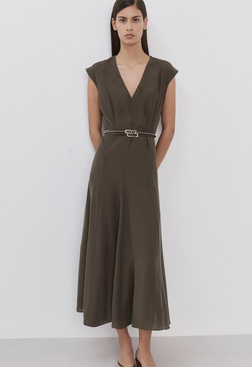 MANGO - Dress ramone - brown