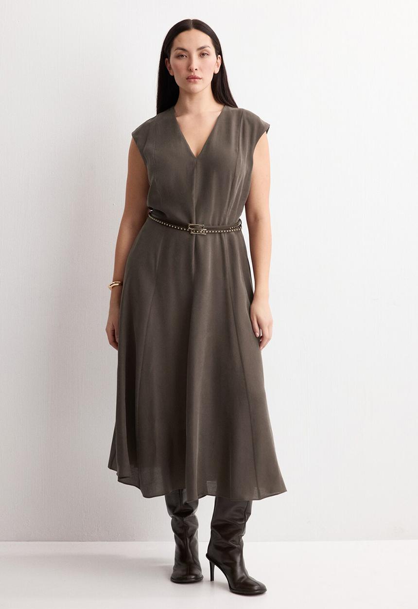 MANGO - Dress ramone - brown