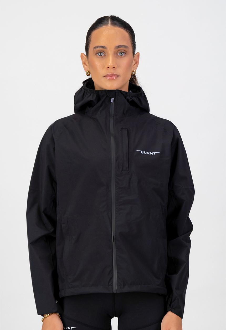 Burnt  - Essential women's waterproof jacket - black