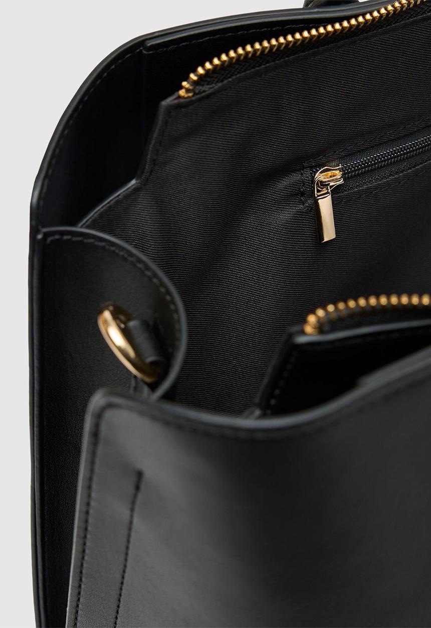 Forever New - Kate laptop metal detail tote bag in black