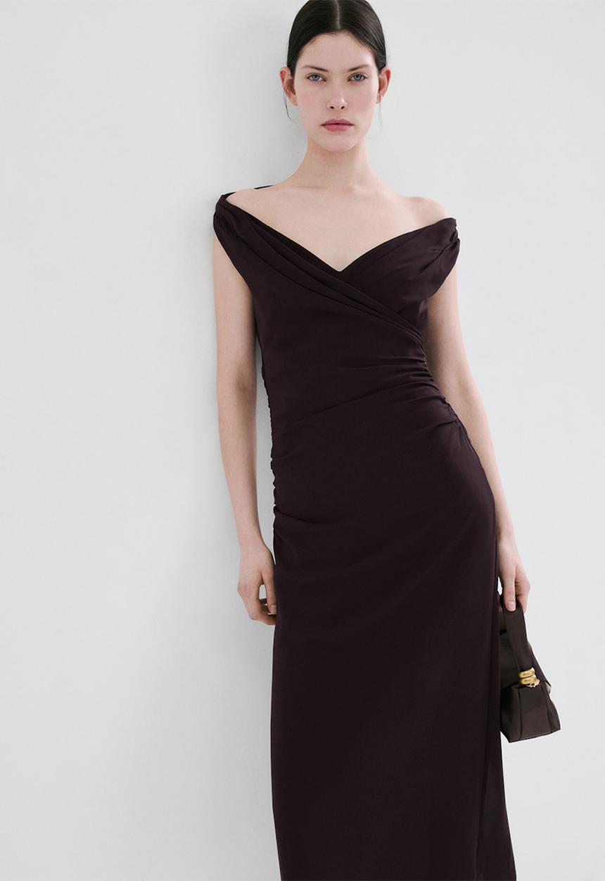 MANGO - Dress lari - brown