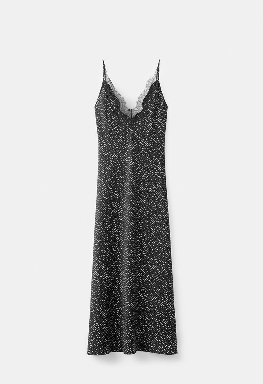 MANGO - Dress silver2 - black
