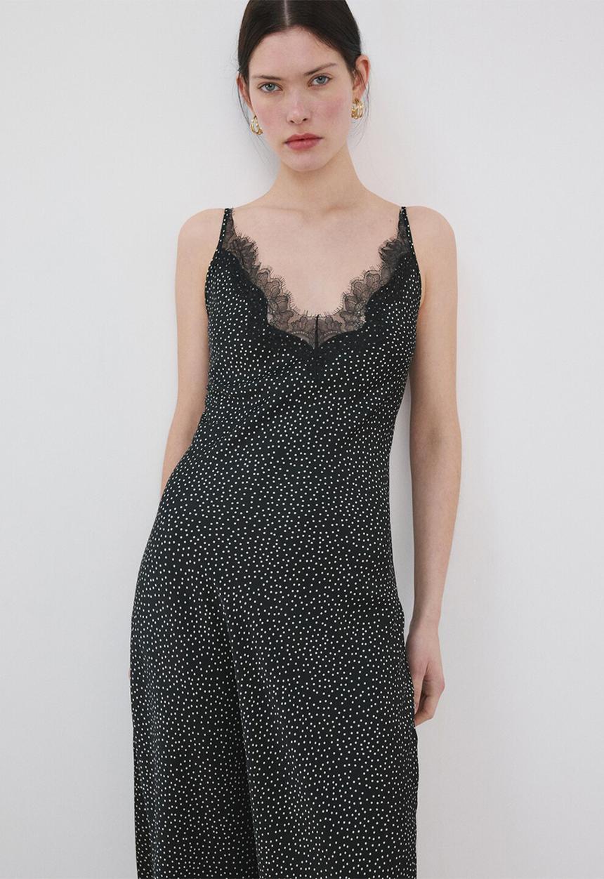 MANGO - Dress silver2 - black