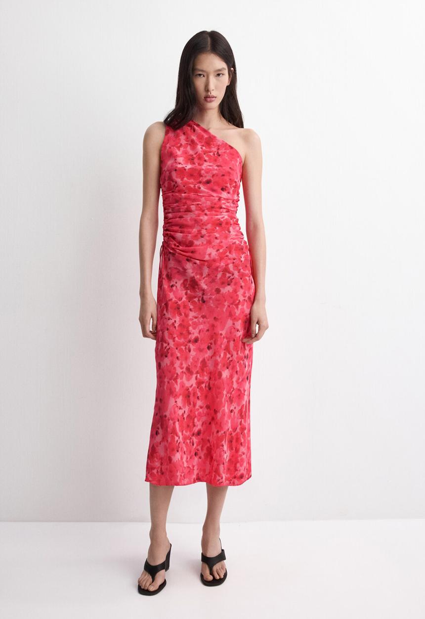 MANGO - Dress unia - red