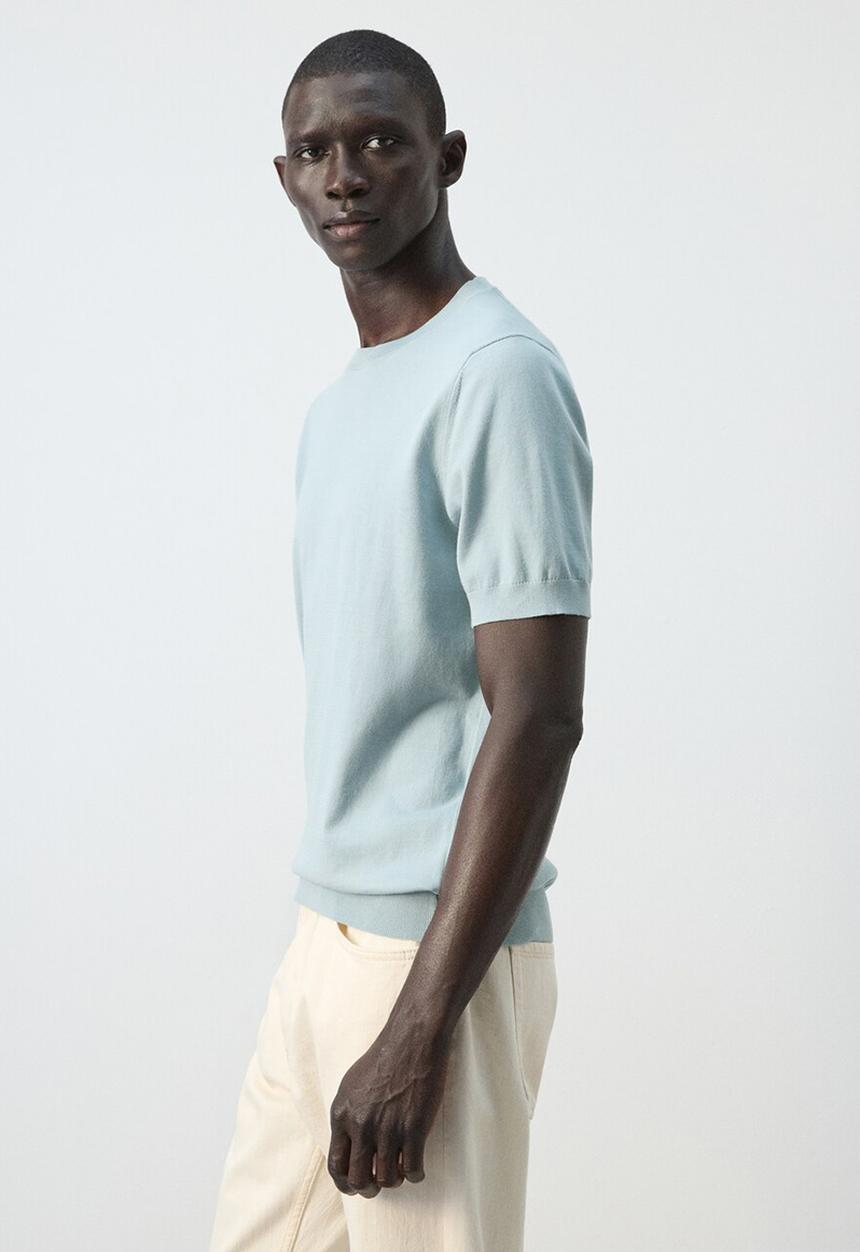 MANGO - T-Shirt Arraona - Turquoise